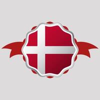creatief Denemarken vlag sticker embleem vector