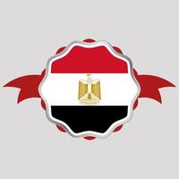 creatief Egypte vlag sticker embleem vector