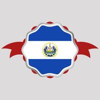 creatief el Salvador vlag sticker embleem vector