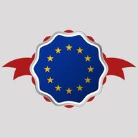 creatief Europese unie vlag sticker embleem vector