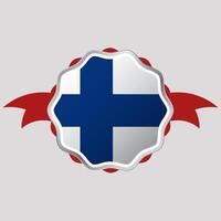 creatief Finland vlag sticker embleem vector