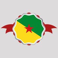 creatief Frans Guyana vlag sticker embleem vector