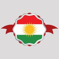 creatief Irak Koerdistan vlag sticker embleem vector