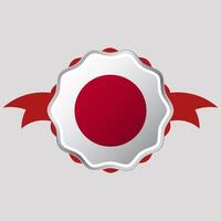 creatief Japan vlag sticker embleem vector