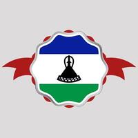 creatief Lesotho vlag sticker embleem vector