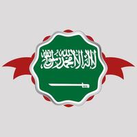 creatief saudi Arabië vlag sticker embleem vector