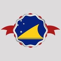 creatief tokelau vlag sticker embleem vector