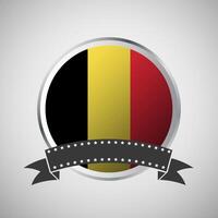 vector belgie ronde vlag banier vector illustratie