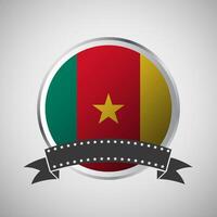 vector Kameroen ronde vlag banier vector illustratie