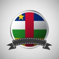 vector centraal Afrikaanse republiek ronde vlag banier vector illustratie