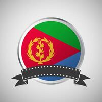 vector eritrea ronde vlag banier vector illustratie