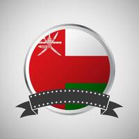 vector Oman ronde vlag banier vector illustratie