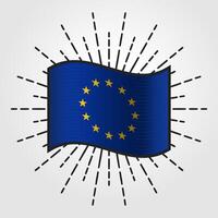 wijnoogst Europese unie nationaal vlag illustratie vector