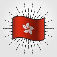 wijnoogst hong Kong nationaal vlag illustratie vector