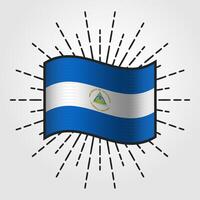 wijnoogst Nicaragua nationaal vlag illustratie vector