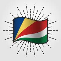wijnoogst Seychellen nationaal vlag illustratie vector