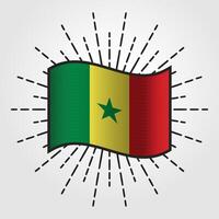 wijnoogst Senegal nationaal vlag illustratie vector