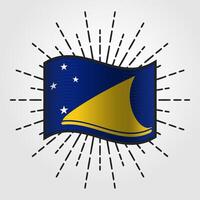 wijnoogst tokelau nationaal vlag illustratie vector