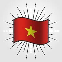wijnoogst Vietnam nationaal vlag illustratie vector