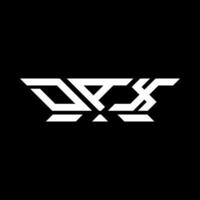 dax brief logo vector ontwerp, dax gemakkelijk en modern logo. dax luxueus alfabet ontwerp