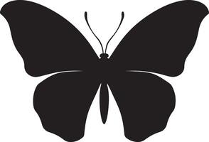 vlinder silhouet vector illustratie wit achtergrond