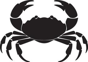 krab silhouet vector illustratie wit achtergrond