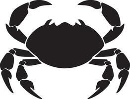 krab silhouet vector illustratie wit achtergrond