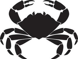 krab silhouet vector illustratie wit achtergrond