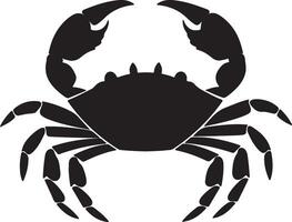 krab silhouet vector illustratie wit achtergrond