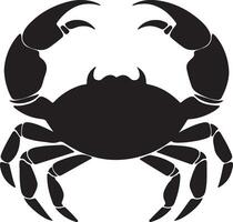 krab silhouet vector illustratie wit achtergrond