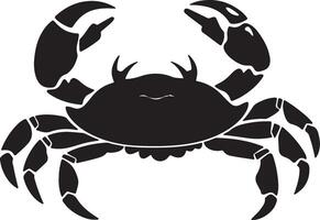 krab silhouet vector illustratie wit achtergrond