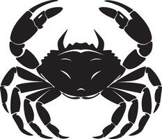 krab silhouet vector illustratie wit achtergrond