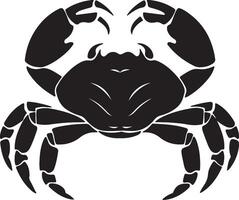 krab silhouet vector illustratie wit achtergrond