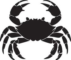 krab silhouet vector illustratie wit achtergrond