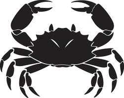 krab silhouet vector illustratie wit achtergrond