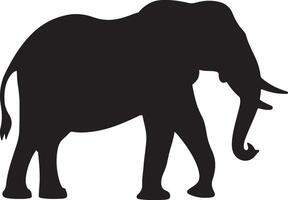 olifant silhouet vector illustratie wit achtergrond