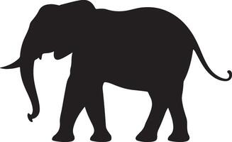 olifant silhouet vector illustratie wit achtergrond