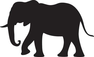 olifant silhouet vector illustratie wit achtergrond