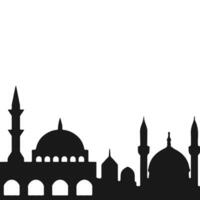 Islamitisch moskee silhouet vector