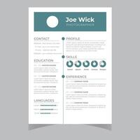 schoon modern hervat en Hoes brief lay-out vector sjabloon voor bedrijf baan toepassingen, minimalistische hervat CV sjabloon, hervat ontwerp sjabloon, CV ontwerp, multipurpose hervat ontwerp