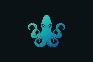Octopus logo ontwerp gemakkelijk concept premie vector
