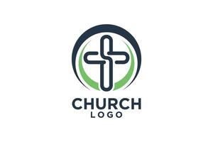 kerk logo ontwerp creatief uniek concept vector