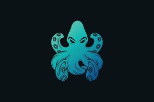 Octopus logo ontwerp gemakkelijk concept premie vector