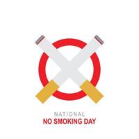 nationaal Nee roken dag achtergrond. vector