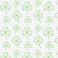 naadloos patroon groen Klaver blad. st Patrick dag symbool, Iers Lucky klaver. eindeloos herhaald achtergrond, textuur, behang vector