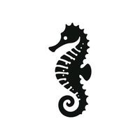zeepaardje silhouet vector icoon vlak illustratie logo clip art