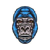 gorilla vector kunst illustratie ontwerp sjabloon