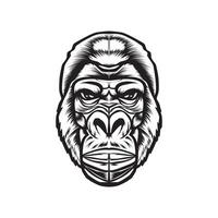 gorilla vector kunst illustratie ontwerp sjabloon