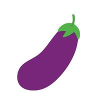 aubergine fruit en groente icoon tekening in schattig tekening tekenfilm vector illustratie