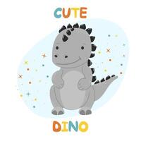 reeks van schattig dinosaurussen. vector illustratie in modern stijl. kawaii. hand- getrokken.